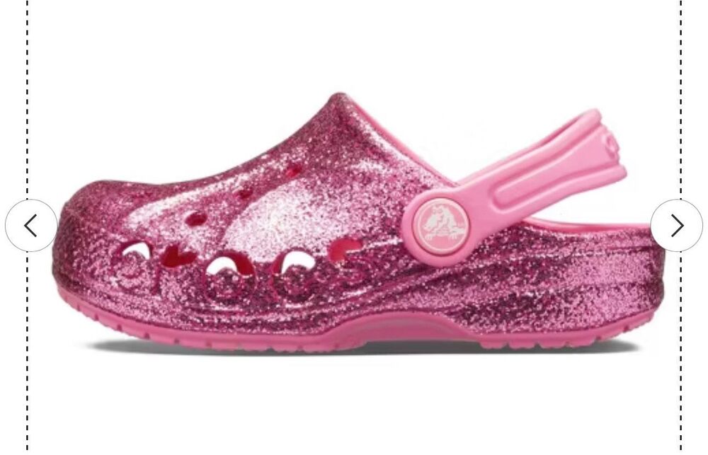 Crocs Baya glitter sleep on clogs size 5